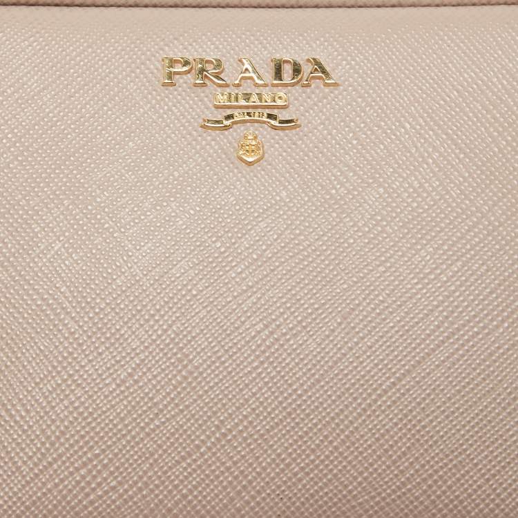 Pre Owned Prada Beige Saffiano Leather Camera Crossbody Bag