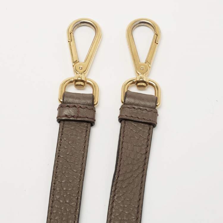 Pre Owned Prada Grey Vitello Daino Leather Shopper Tote