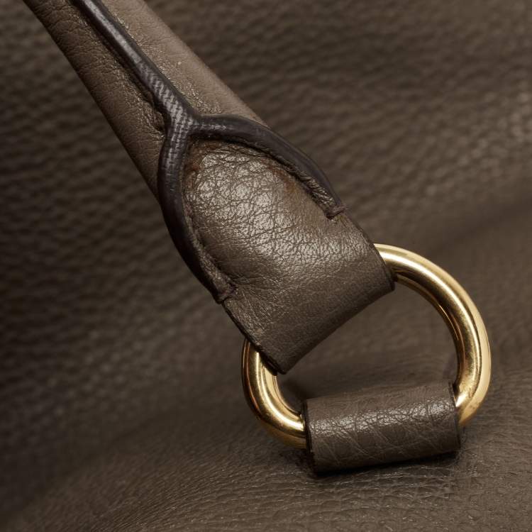 Pre Owned Prada Grey Vitello Daino Leather Shopper Tote