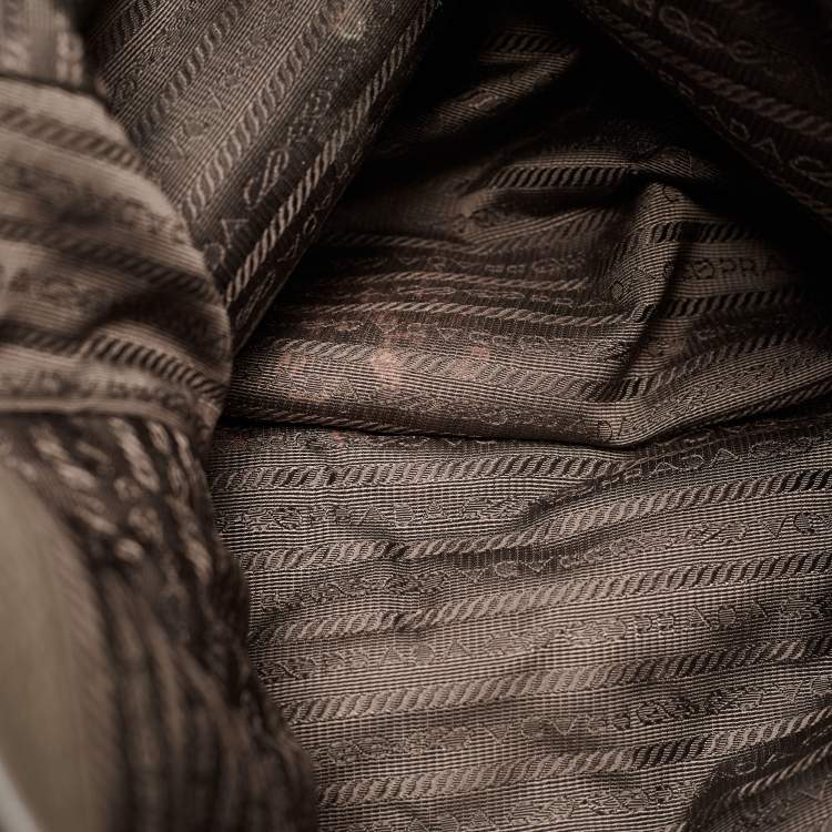 Pre Owned Prada Grey Vitello Daino Leather Shopper Tote