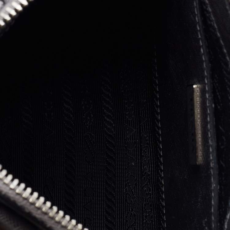 Pre Owned Prada Silver Leather Mini Promenade Satchel