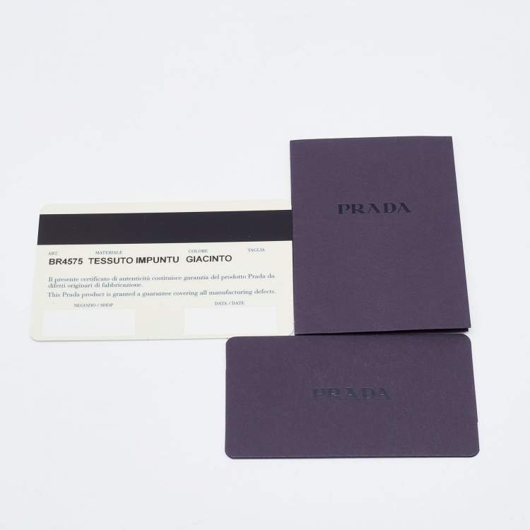 Pre Owned Prada Purple Quilted Nylon Flap Chain Shoulder Bag