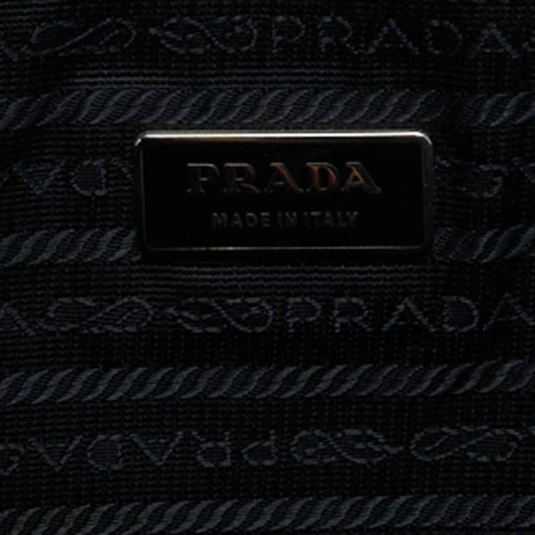 Pre Owned Prada Black Saffiano Leather Laptop Bag