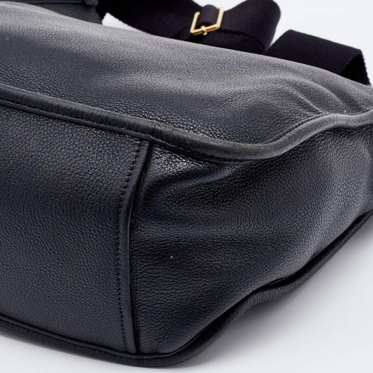 Pre Owned Prada Black Vitello Daino Leather Shoulder Bag