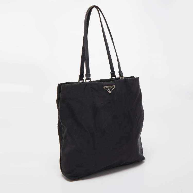 Pre Owned Prada Black Tessuto Tote Bag