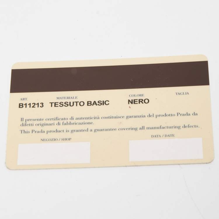 Pre Owned Prada Black Tessuto Tote Bag