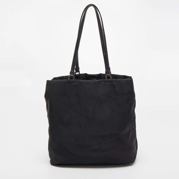 Pre Owned Prada Black Tessuto Tote Bag