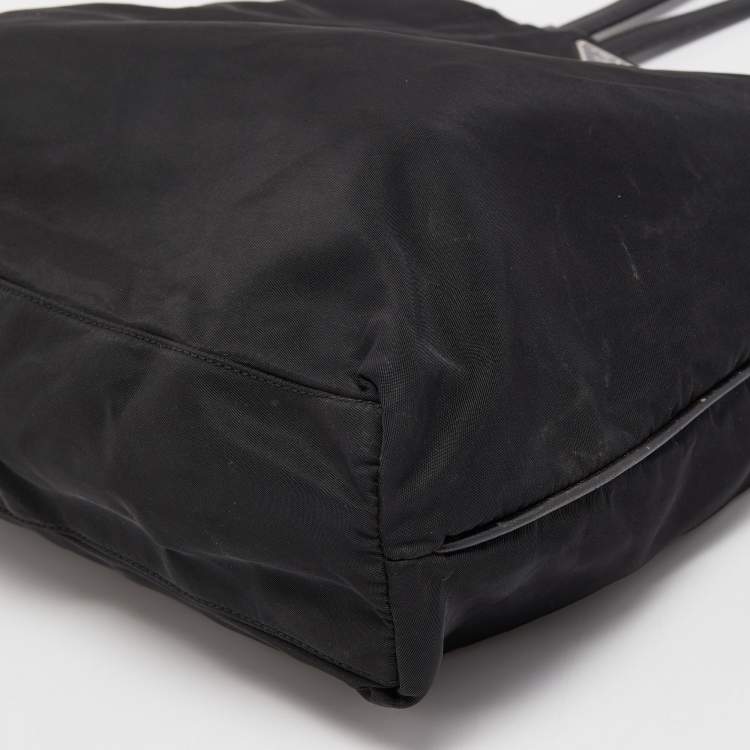 Pre Owned Prada Black Tessuto Tote Bag