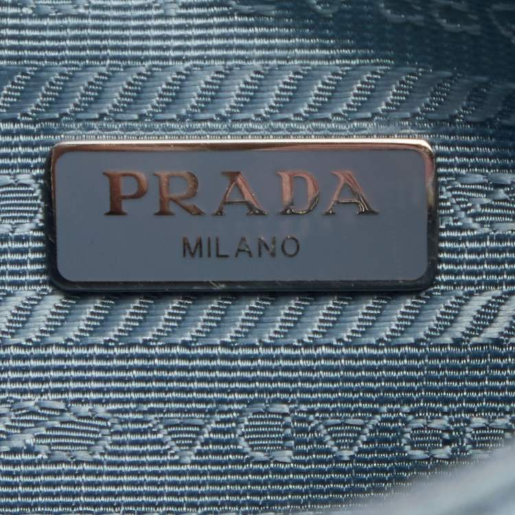 Pre Owned Prada Blue Nylon and Leather Re-Edition 2005 Shoulder Bag