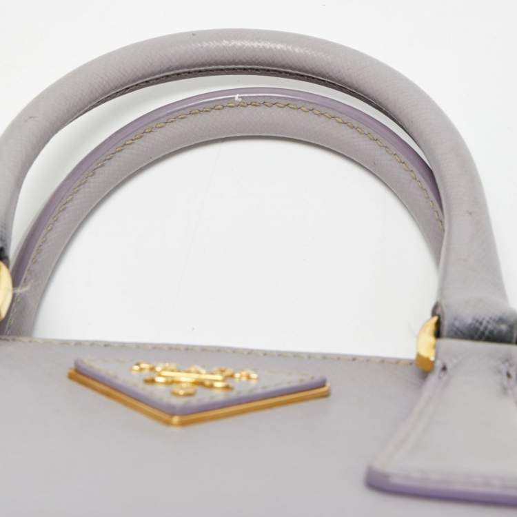 Pre Owned Prada Lilac Saffiano Lux Leather Small Promenade Satchel