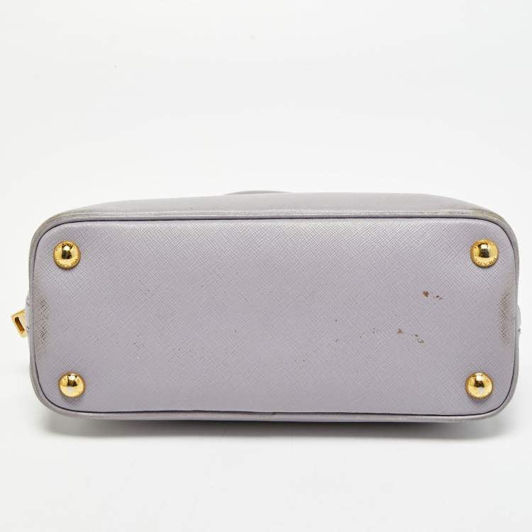 Pre Owned Prada Lilac Saffiano Lux Leather Small Promenade Satchel
