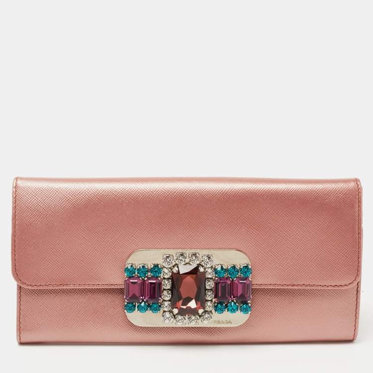 Prada Crystal-Embellished Card Holder