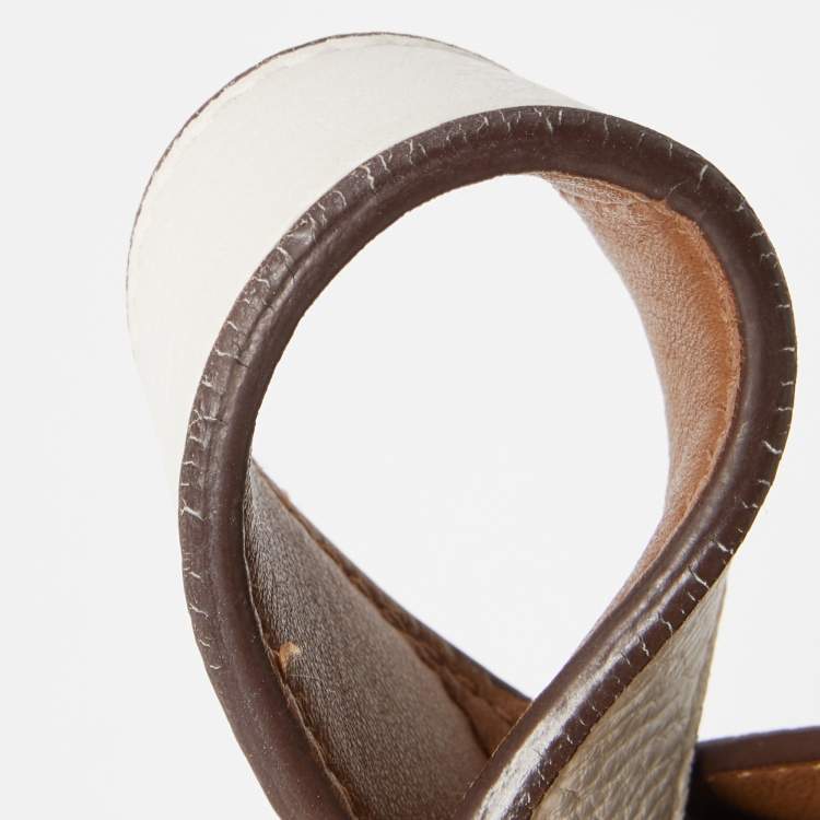 Pre Owned Prada Chalk White Leather Logo Hobo