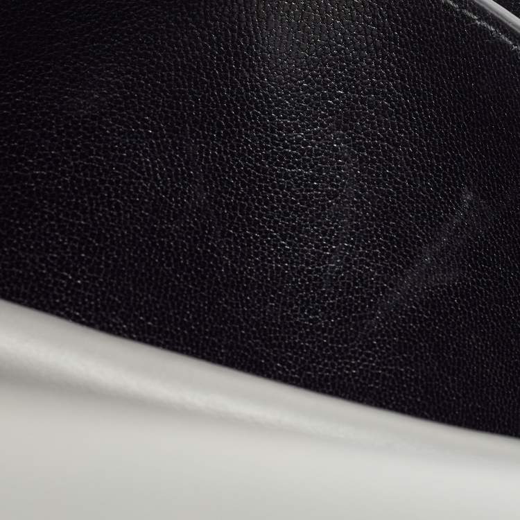 Pre Owned Prada Black/Grey Saffiano Leather Cahier Flap Shoulder Bag