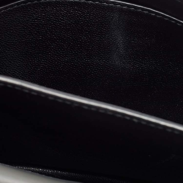 Pre Owned Prada Black/Grey Saffiano Leather Cahier Flap Shoulder Bag