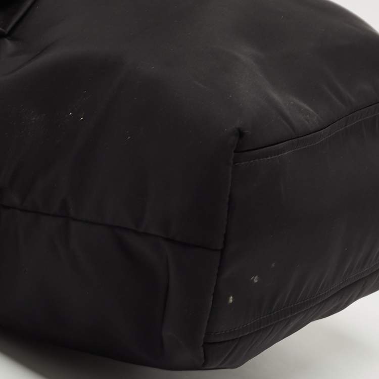 Pre Owned Prada Black Tessuto Nylon Bow Tote