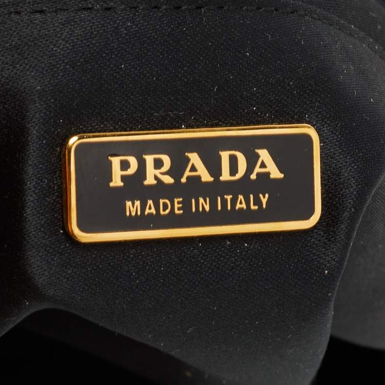 Pre Owned Prada Black Ombre Sequins Logo Chain Clutch