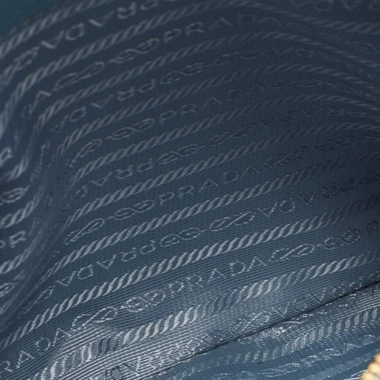 مملوكة مسبقًا Prada Blue Saffiano Lux Leather Small Double Zip Tote