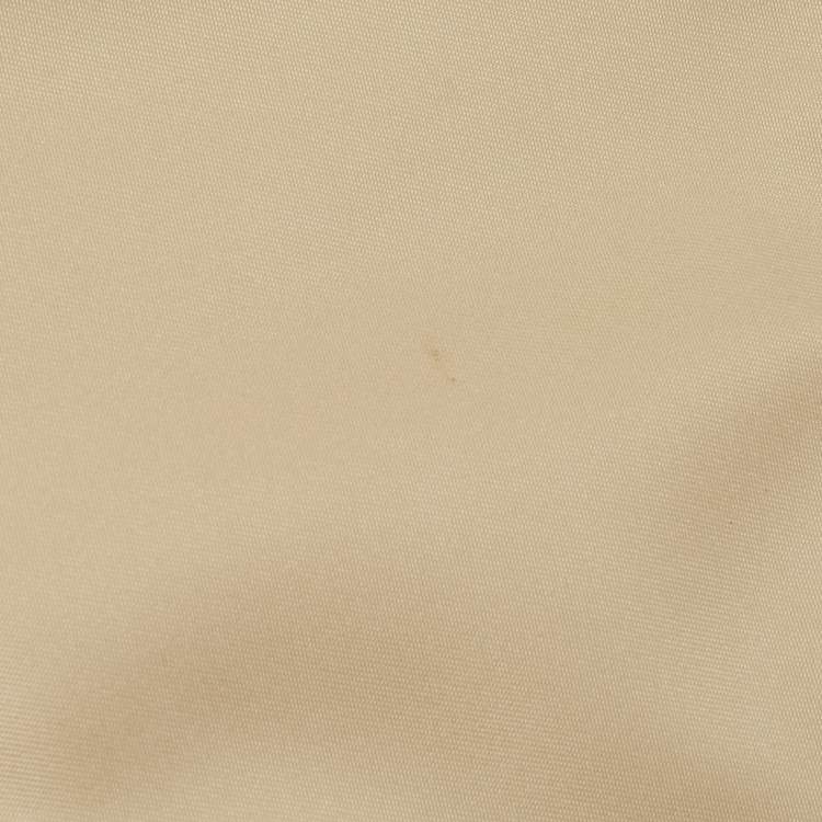Pre Owned Prada Cream Nylon and Leather Re-Edition 2005 Baguette Bag