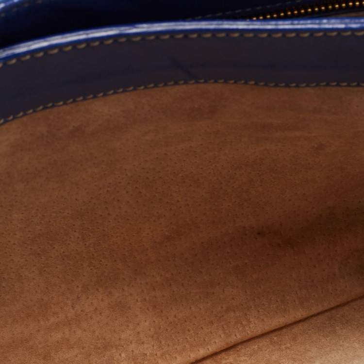 Pre Owned Prada Royal Blue Leather City Clutch