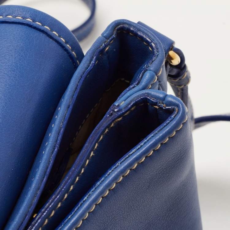 Pre Owned Prada Royal Blue Leather City Clutch