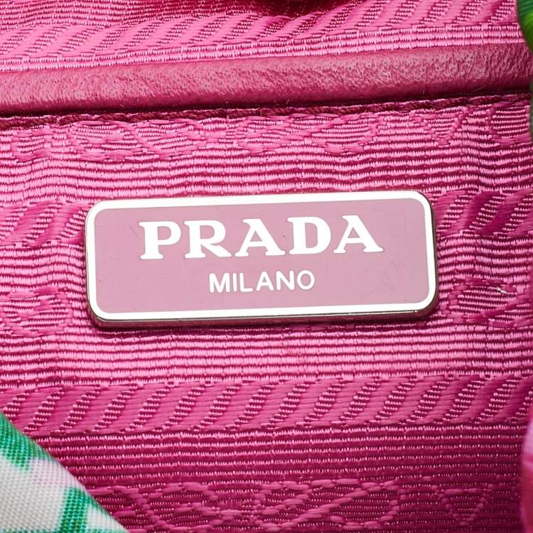 Pre Owned Prada Multicolor Floral Print Nylon Drawstring Backpack