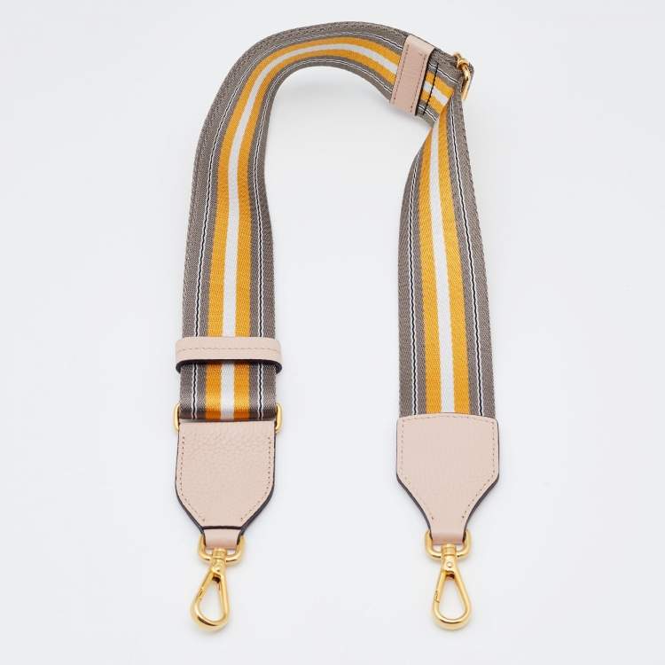 Pre Owned Prada Beige Leather Drawstring Bucket Bag