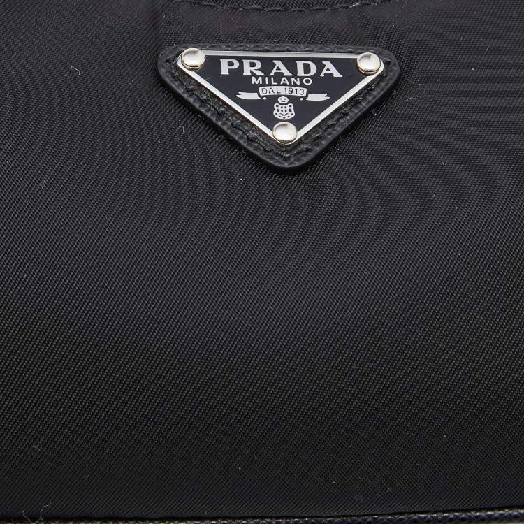 Pre Owned Prada Black Nylon and Leather Mini Re-Edition 2005 Crossbody Bag