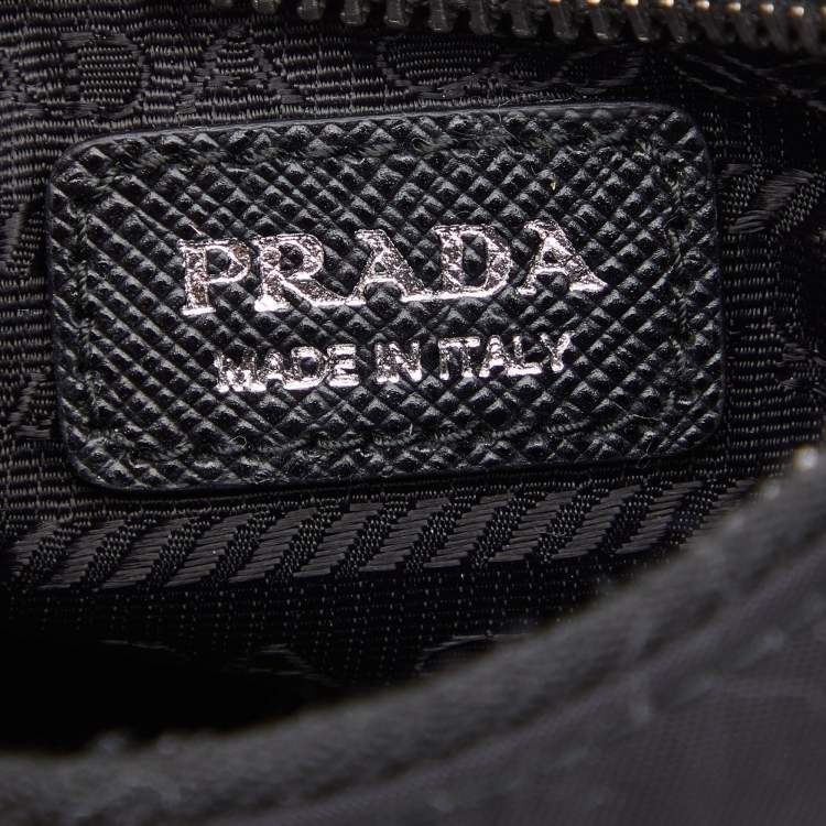 Pre Owned Prada Black Nylon and Leather Mini Re-Edition 2005 Crossbody Bag
