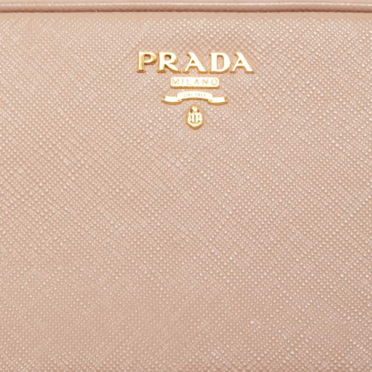 Pre Owned Prada Old Rose Saffiano Lux Leather Mini Camera Crossbody Bag