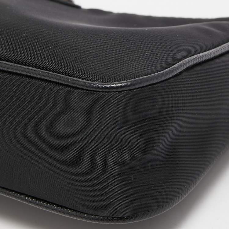 Pre Owned Prada Black Nylon Re-Nylon Crossbody Bag
