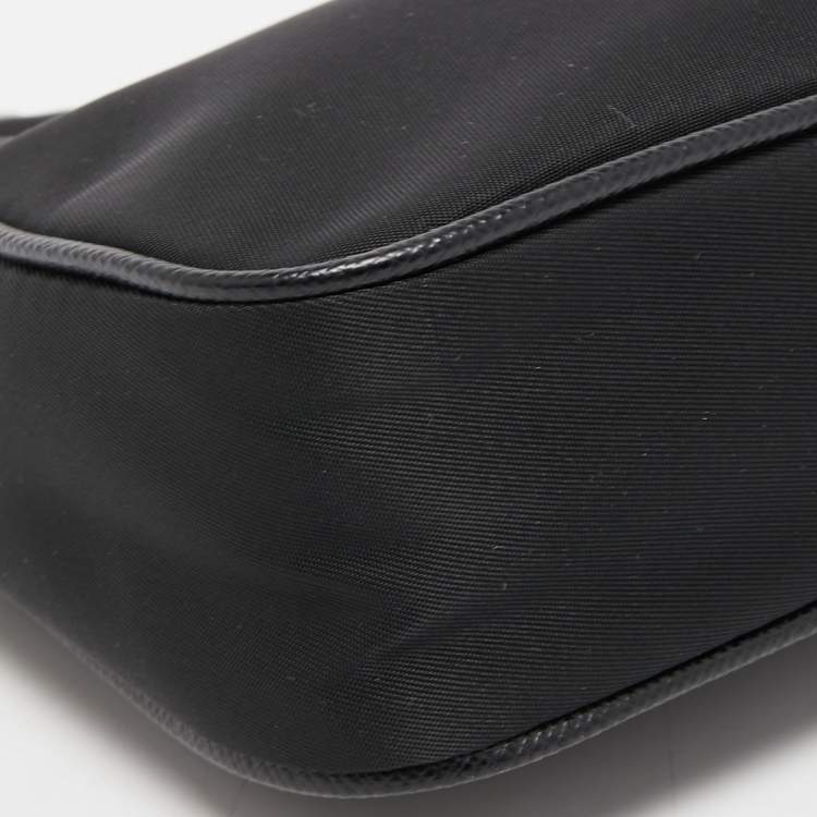 Pre Owned Prada Black Nylon Re-Nylon Crossbody Bag