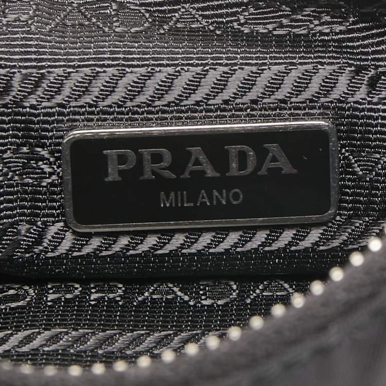 Pre Owned Prada Black Nylon Re-Nylon Crossbody Bag
