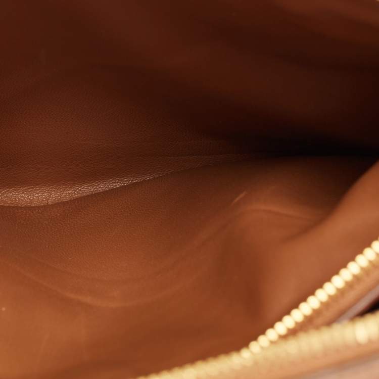 مملوكة مسبقًا Prada Brown Ostrich Medium Galleria Tote