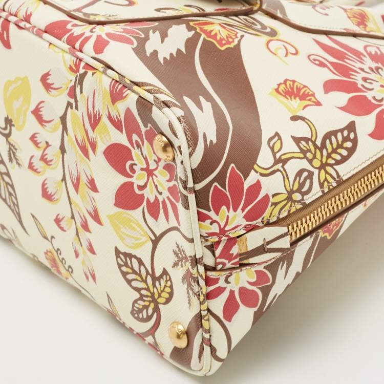 Pre Owned Prada Multicolor Astro Cervo Leather Dome Satchel