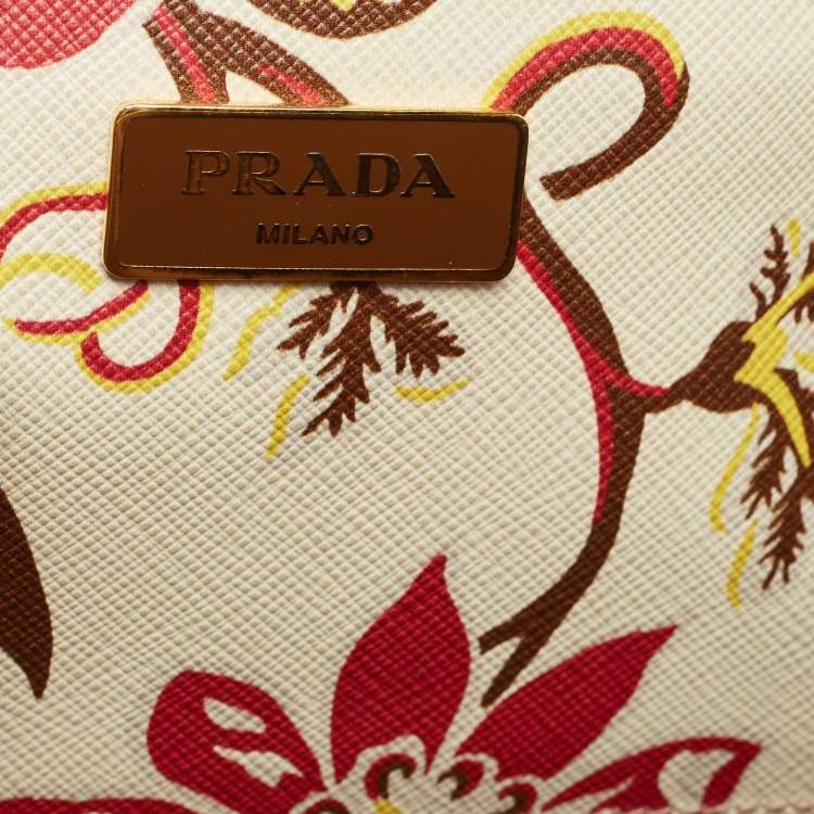 Pre Owned Prada Multicolor Astro Cervo Leather Dome Satchel