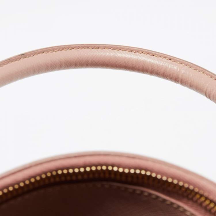 Pre Owned Prada Old Rose Saffiano Lux Leather Large Executive Tote