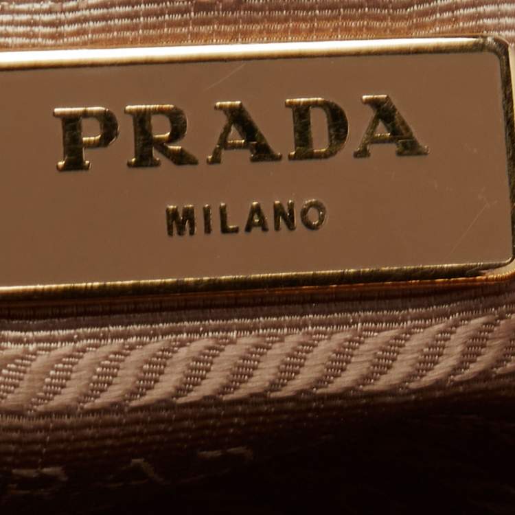 Pre Owned Prada Old Rose Saffiano Lux Leather Large Executive Tote