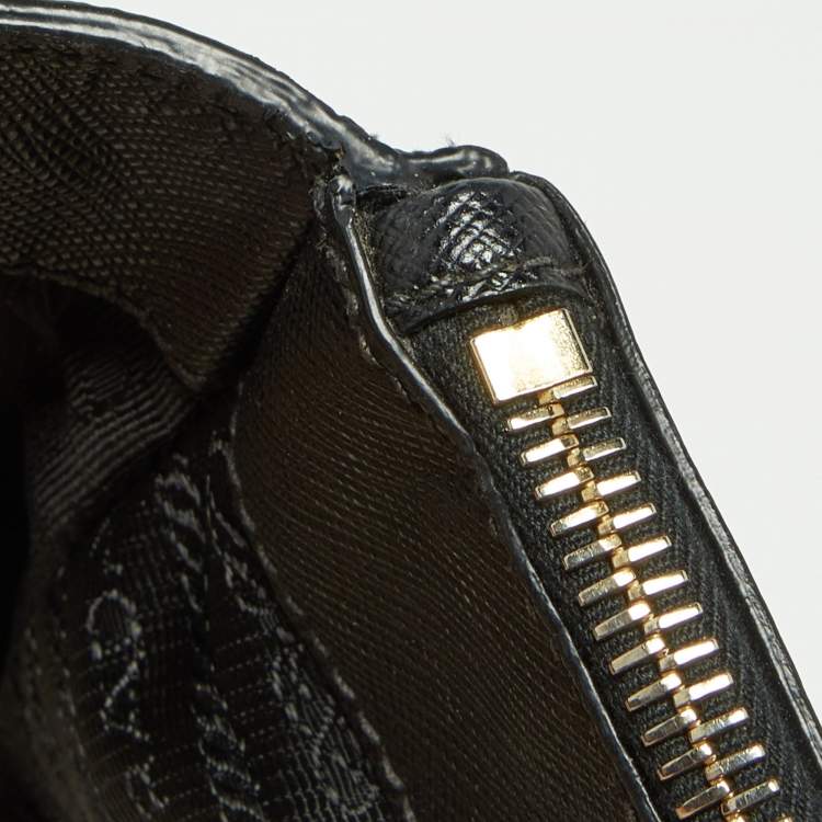Pre Owned Prada Black Saffiano Lux Leather Large Galleria Tote