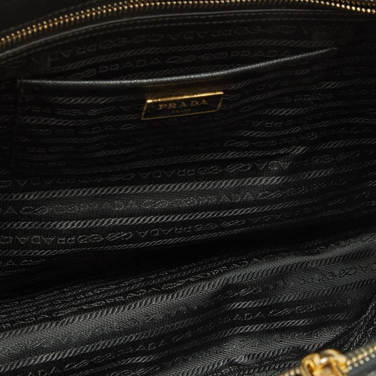 Pre Owned Prada Black Saffiano Lux Leather Large Galleria Tote