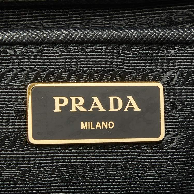 Pre Owned Prada Black Saffiano Lux Leather Large Galleria Tote