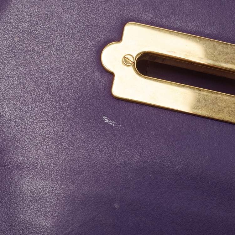 Pre Owned Prada Purple Saffiano and Leather Astrology Celestial Cahier Crossbody Bag      