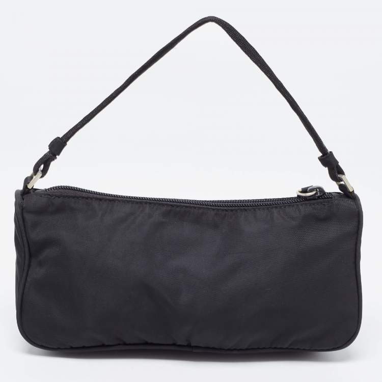 Pre Owned Prada Black Tessuto Nylon Pochette