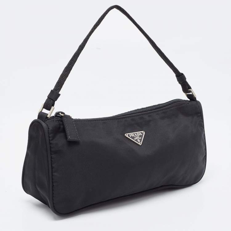 Pre Owned Prada Black Tessuto Nylon Pochette