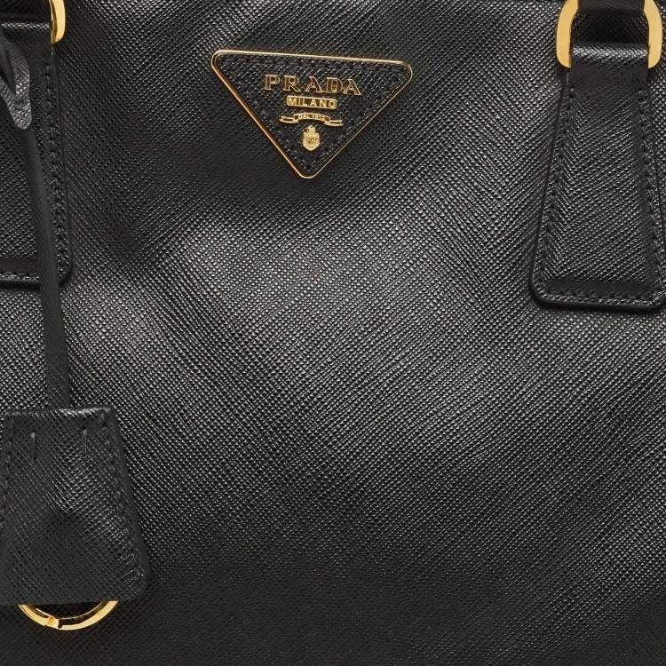 Pre Owned Prada Black Saffiano Lux Leather Extra Large Galleria Tote