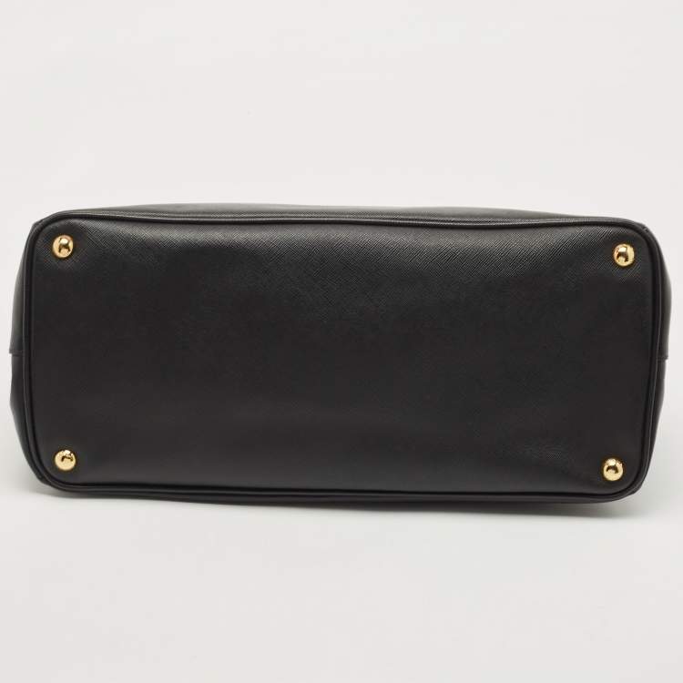 Pre Owned Prada Black Saffiano Lux Leather Extra Large Galleria Tote