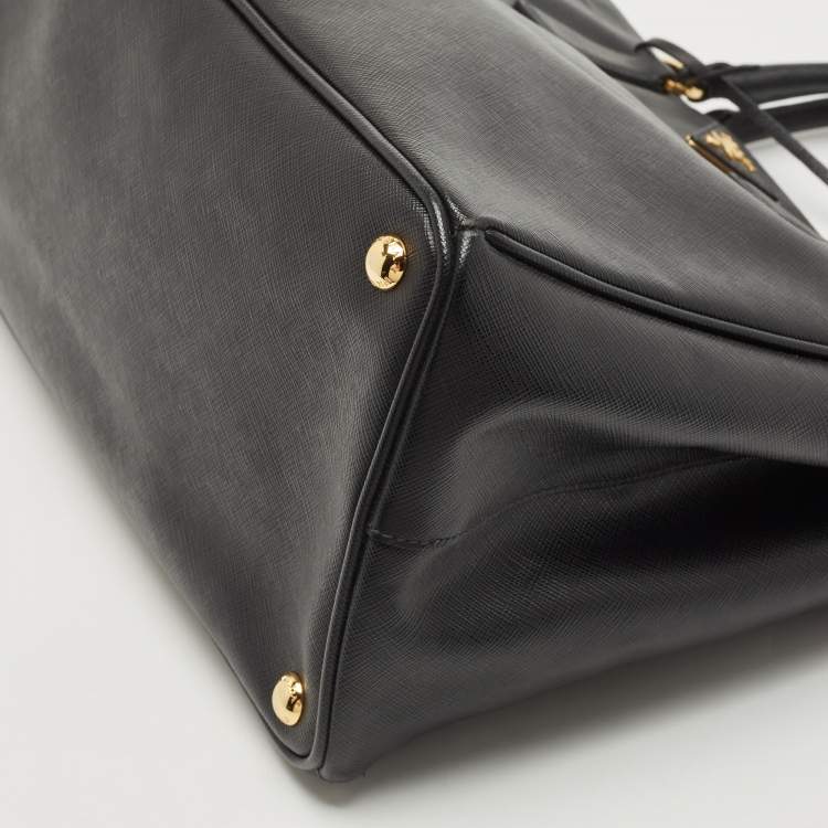 Pre Owned Prada Black Saffiano Lux Leather Extra Large Galleria Tote