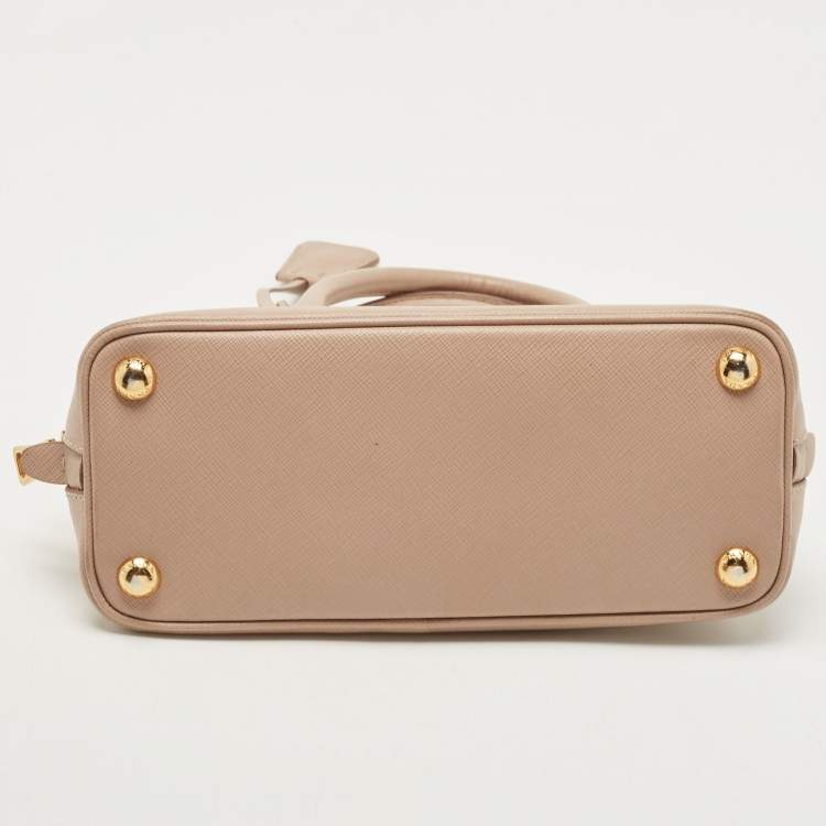 Pre Owned Prada Beige Saffiano Leather Small Promenade Satchel