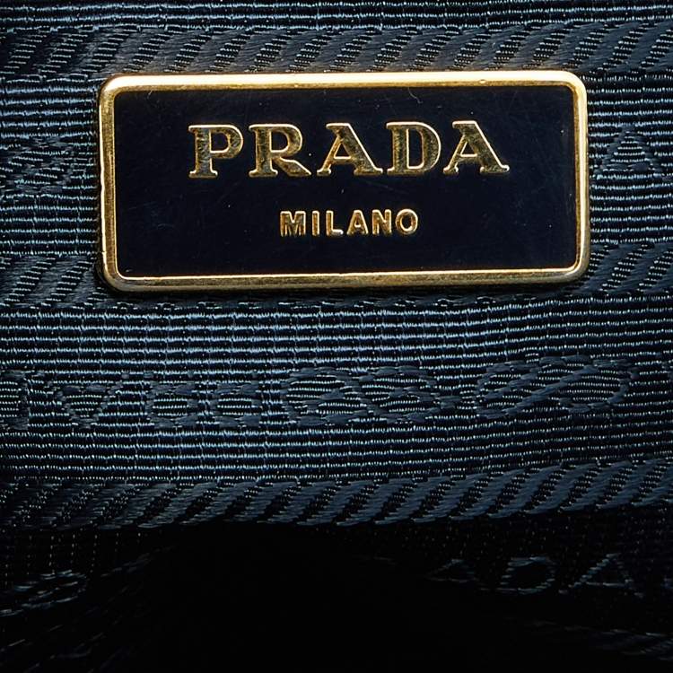 Pre Owned Prada Blue Saffiano Lux Leather Galleria Tote