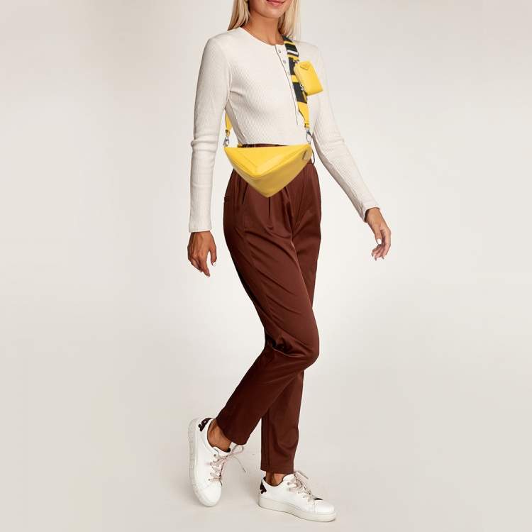 Prada - Mini Triangle Crossbody Bag - Women - Leather - Os - Yellow
